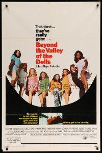 1j084 BEYOND THE VALLEY OF THE DOLLS 1sh '70 Russ Meyer's girls who are old at twenty!