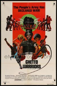 1j100 BLACK GESTAPO 1sh '75 Ken Barr art, Ghetto Warriors, The New Master Race!