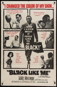 1j103 BLACK LIKE ME 1sh '64 Carl Lerner, James Whitmore, know what it feels like to be black!