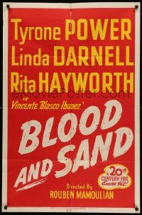1j109 BLOOD & SAND 1sh R48 Vincent Blasco Ibanez, Tyrone Power & Rita Hayworth!