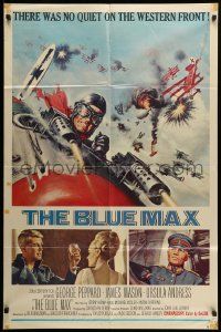 1j111 BLUE MAX 1sh '66 Frank McCarthy art of WWI fighter pilot George Peppard in airplane!
