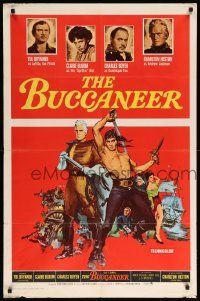 1j131 BUCCANEER 1sh R65 Yul Brynner, Charlton Heston, directed by Anthony Quinn!