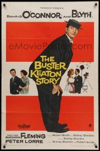 1j138 BUSTER KEATON STORY 1sh '57 Donald O'Connor as The Great Stoneface comedian, Ann Blyth