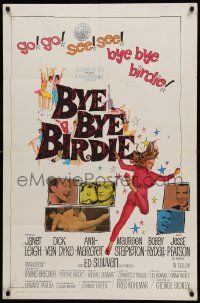 1j139 BYE BYE BIRDIE 1sh '63 cool artwork of sexy Ann-Margret dancing, Dick Van Dyke!