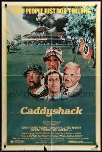 1j140 CADDYSHACK 1sh '80 Chevy Chase, Bill Murray, Rodney Dangerfield, golf comedy classic!