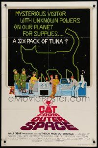 1j159 CAT FROM OUTER SPACE 1sh '78 Walt Disney sci-fi, wacky art of alien feline & cast!