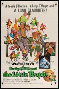 1j212 DARBY O'GILL & THE LITTLE PEOPLE 1sh R77 Disney, Sean Connery, a load o'laughter!