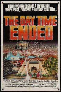 1j219 DAY TIME ENDED 1sh '80 their lives became a living Hell, wacky sci-fi monster art!