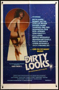 1j238 DIRTY LOOKS 1sh '82 Vanessa Del Rio, Samantha Fox, Ron Jeremy & so many more!
