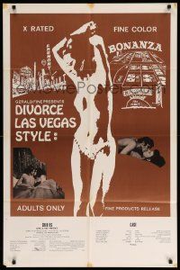 1j241 DIVORCE LAS VEGAS STYLE 1sh '70 great images with nudity & casino gambling!