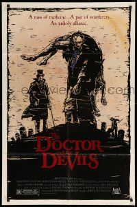1j243 DOCTOR & THE DEVILS 1sh '85 Timothy Dalton, cool graverobber artwork by Goozee!
