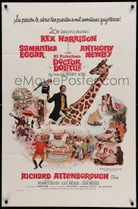 1j244 DOCTOR DOLITTLE Spanish/US export 1sh '67 Rex Harrison speaks w/animals, directed by Fleischer