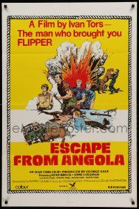 1j292 ESCAPE FROM ANGOLA 1sh '77 Leslie Martinson, from the man that brought your Flipper!