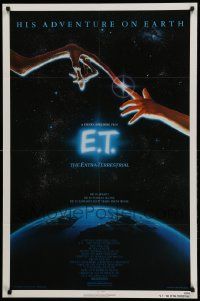 1j265 E.T. THE EXTRA TERRESTRIAL NSS style 1sh '82 Steven Spielberg classic, John Alvin art!