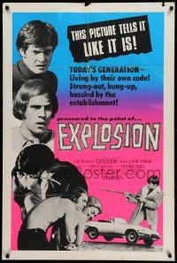 1j305 EXPLOSION Canadian 1sh '70 Don Stroud, if anyone gets in your way, kill 'em!