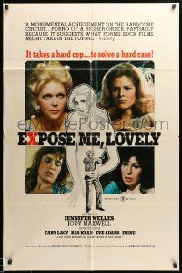 1j306 EXPOSE ME LOVELY 1sh '76 sexy Jennifer Welles knows it takes a hard cop to solve a hard case