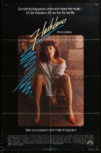 1j341 FLASHDANCE 1sh '83 sexy dancer Jennifer Beals, take your passion and make it happen!