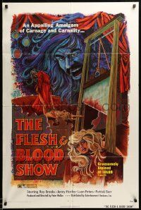 1j342 FLESH & BLOOD SHOW 1sh '73 an appalling amalgam of carnage & carnality in 3-D!