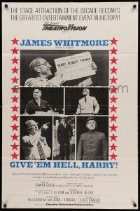 1j375 GIVE 'EM HELL HARRY 1sh '75 James Whitmore's 1-man show as President Truman!