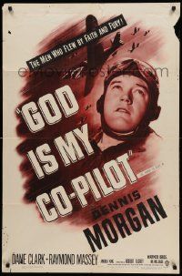 1j382 GOD IS MY CO-PILOT 1sh R50 Dane Clark & Dennis Morgan as World War II Flying Tigers!
