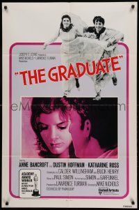 1j387 GRADUATE int'l 1sh R70s Dustin Hoffman, Anne Bancroft, Katharine Ross, Mike Nichols classic!