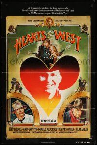 1j415 HEARTS OF THE WEST int'l 1sh '75 art of Hollywood cowboy Jeff Bridges by Richard Hess!