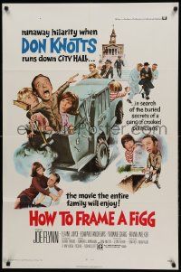 1j441 HOW TO FRAME A FIGG 1sh '71 Joe Flynn, wacky comedy images of Don Knotts!