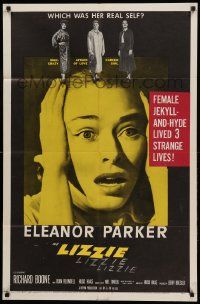 1j535 LIZZIE 1sh '57 Eleanor Parker is a female Jekyll & Hyde times three, which was her real self
