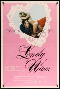 1j540 LONELY WIVES 1sh '73 German sexploitation, what makes them do it, they need action!