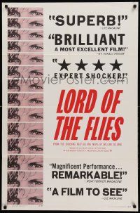1j546 LORD OF THE FLIES 1sh '63 William Golding classic, close up of James Aubrey & Hugh Edwards!