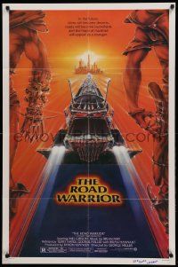 1j559 MAD MAX 2: THE ROAD WARRIOR 1sh '82 Mel Gibson returns in the title role, art by Commander!