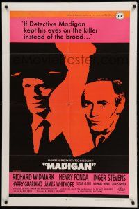1j561 MADIGAN 1sh '68 Richard Widmark, Henry Fonda, Don Siegel directed!