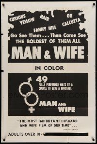 1j569 MAN & WIFE 1sh '70s 49 fully performed ways by a couple to save a marriage!