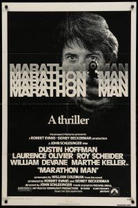 1j576 MARATHON MAN 1sh '76 cool image of Dustin Hoffman, John Schlesinger classic thriller!