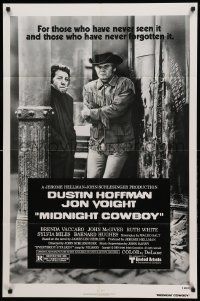 1j585 MIDNIGHT COWBOY 1sh R80 Dustin Hoffman, Jon Voight, John Schlesinger classic!