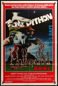 1j594 MONTY PYTHON LIVE AT THE HOLLYWOOD BOWL 1sh '82 great wacky meat grinder image!