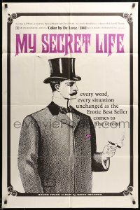 1j613 MY SECRET LIFE 1sh '69 every word unchanged as the Erotic Best Seller comes to the screen!