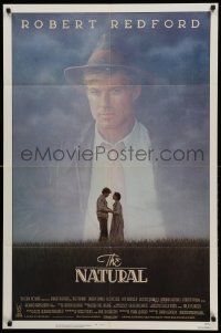 1j619 NATURAL 1sh '84 Robert Redford, Robert Duvall, directed by Barry Levinson, baseball!