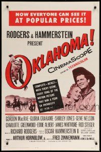 1j646 OKLAHOMA 1sh R63 Gordon MacRae, Shirley Jones, Rodgers & Hammerstein musical!