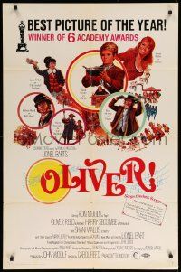 1j649 OLIVER awards int'l 1sh '69 Charles Dickens, Mark Lester, Shani Wallis, Carol Reed!