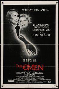 1j650 OMEN style F 1sh '76 Gregory Peck, Lee Remick, Satanic horror, you've been warned!