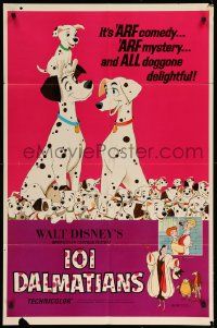 1j651 ONE HUNDRED & ONE DALMATIANS 1sh R69 most classic Walt Disney canine family cartoon!