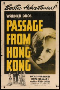 1j671 PASSAGE FROM HONG KONG 1sh '41 Lucile Fairbanks, Douglas Kennedy