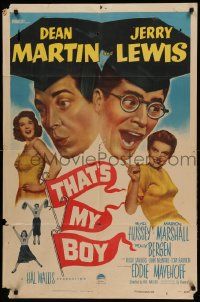 1j886 THAT'S MY BOY 1sh '51 wacky college students Dean Martin & Jerry Lewis, Hussey & Bergen!