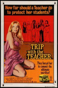 1j926 TRIP WITH THE TEACHER 1sh '74 super sexy Brenda Fogarty goes too far for her students!