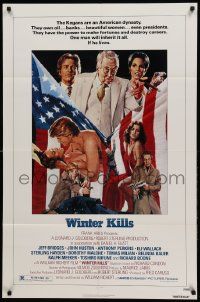 1j981 WINTER KILLS 1sh '79 Jeff Bridges, John Huston, John Solie art!