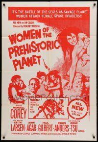 1j984 WOMEN OF THE PREHISTORIC PLANET military 1sh '66 savage women attack female space invaders!