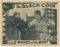 1k608 BLACK COIN chapter 5 LC '36 c/u of Ralph Graves socking bad guy in tropical island bar!