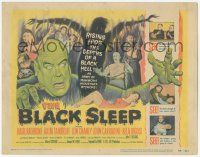 1k112 BLACK SLEEP TC '56 Lon Chaney Jr., Bela Lugosi, Tor Johnson, terror-drug wakes the dead!
