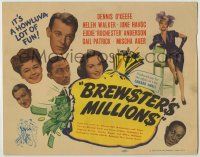 1k121 BREWSTER'S MILLIONS TC '45 Dennis O'Keefe has to spend a million in 30 days, great montage!